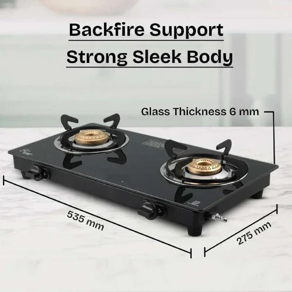 Burner Manual Compact With Toughened Glass Gas - Image 4