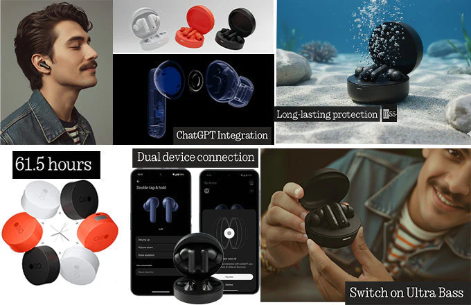 Round Wireless Earbuds with 12-Hour Playtime - Image 3