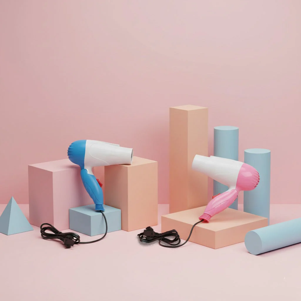 Hair Dryer, 1000 Watts, Compact, Lightweight, Portable, Multiple Heat And Speed Settings, Cool Shot Button, Folding Handle - Image 4