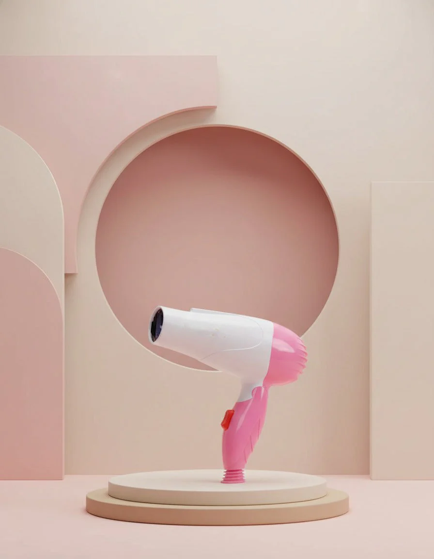 Hair Dryer, 1000 Watts, Compact, Lightweight, Portable, Multiple Heat And Speed Settings, Cool Shot Button, Folding Handle - Image 5