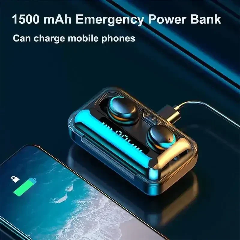 Wireless Bluetooth Cable Earbud M10 With Multifuncational Data Cable Set - Image 11