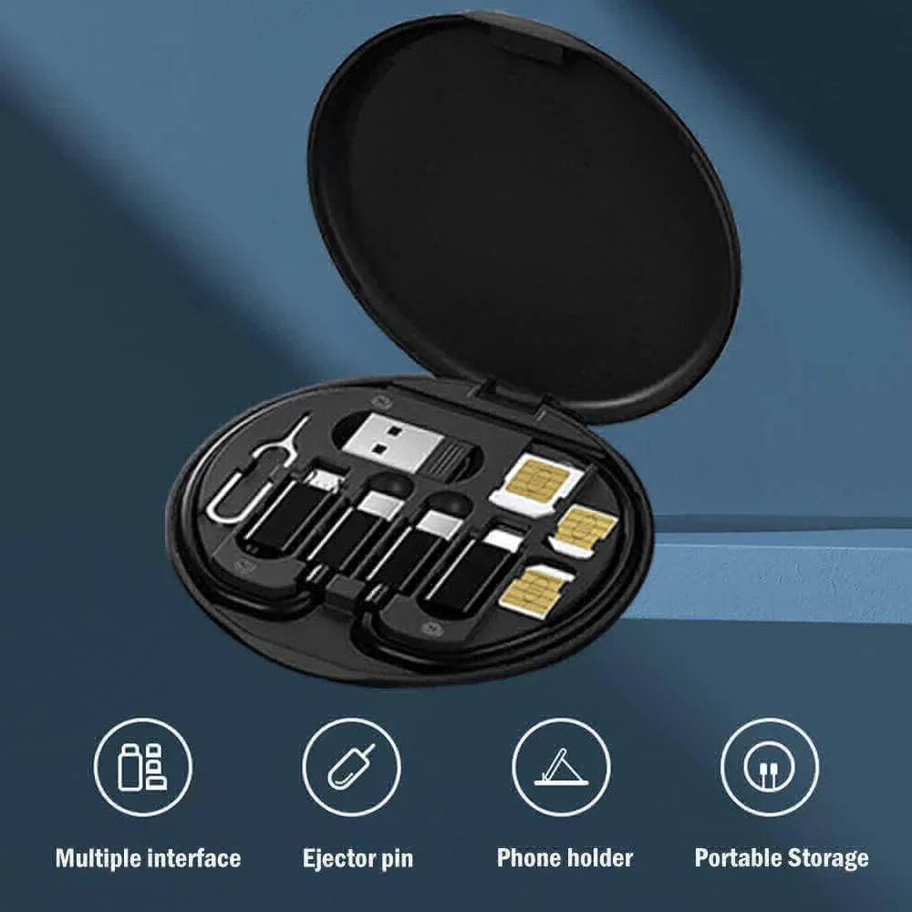 Wireless Bluetooth Cable Earbud M10 With Multifuncational Data Cable Set - Image 3