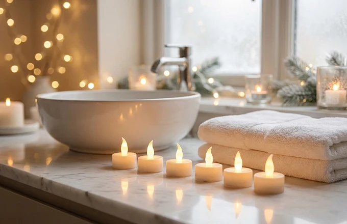 Pack of 06 LED Tealight Candles – Battery Operated Flameless & Smokeless Decorative Diyas for Diwali, Pooja & Home Decoration, Warm Yellow Tea Lights for Festival & Party Décor - Image 3