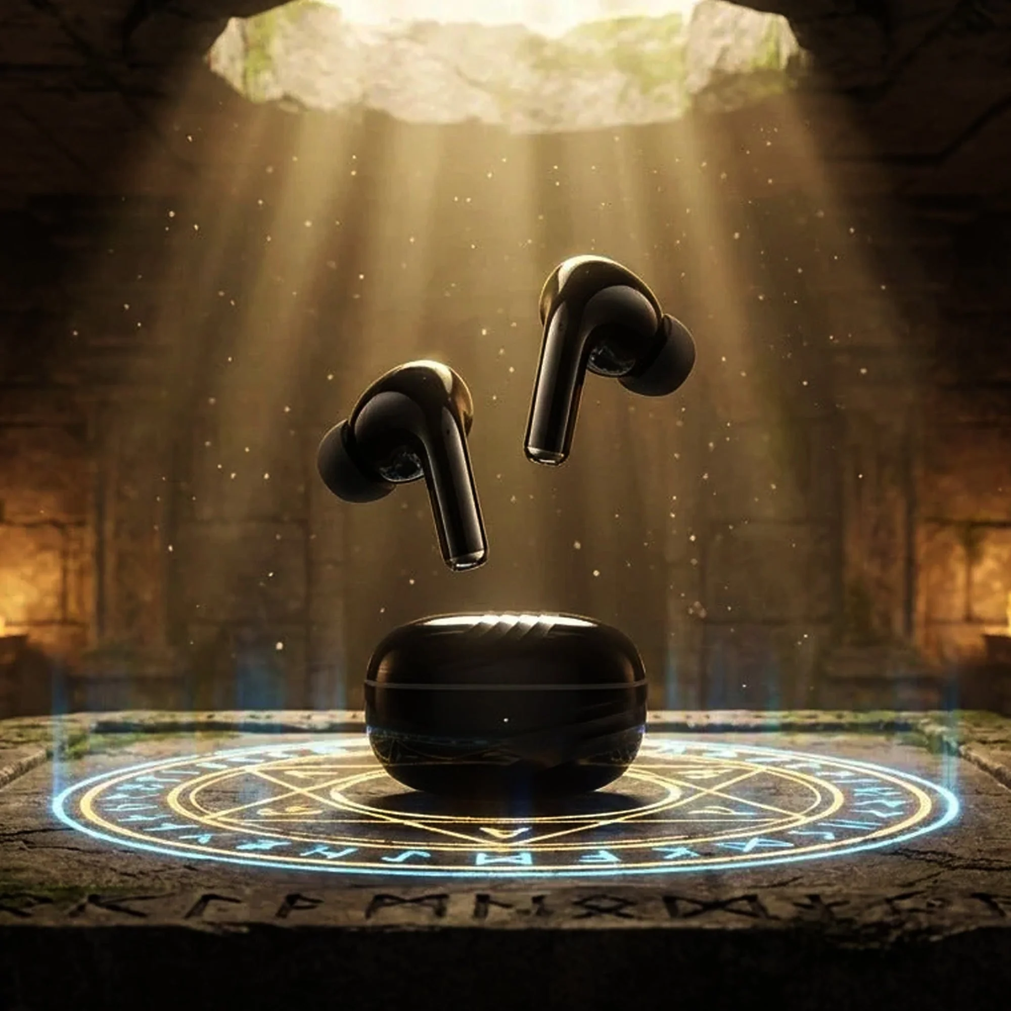 Pure Black Earbuds with Deep Bass, Quad Mic & 48H Playback - Image 10