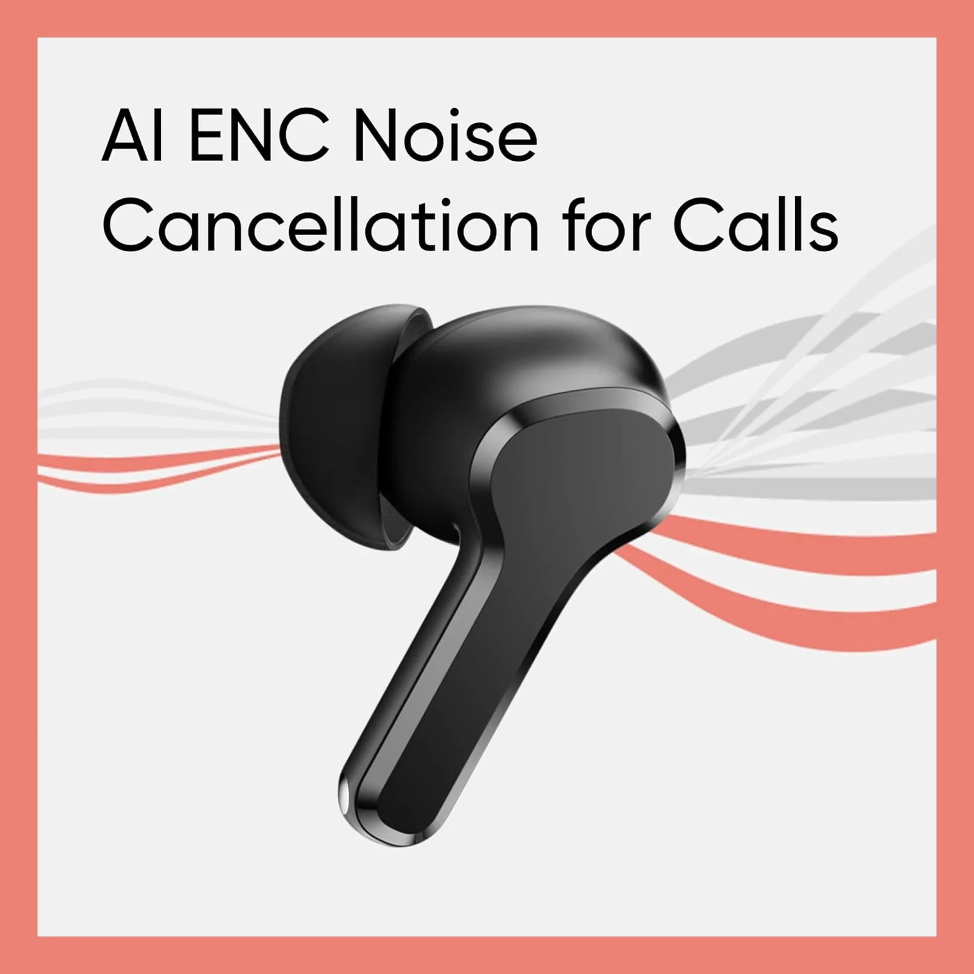 Pure Black Earbuds with Deep Bass, Quad Mic & 48H Playback - Image 6