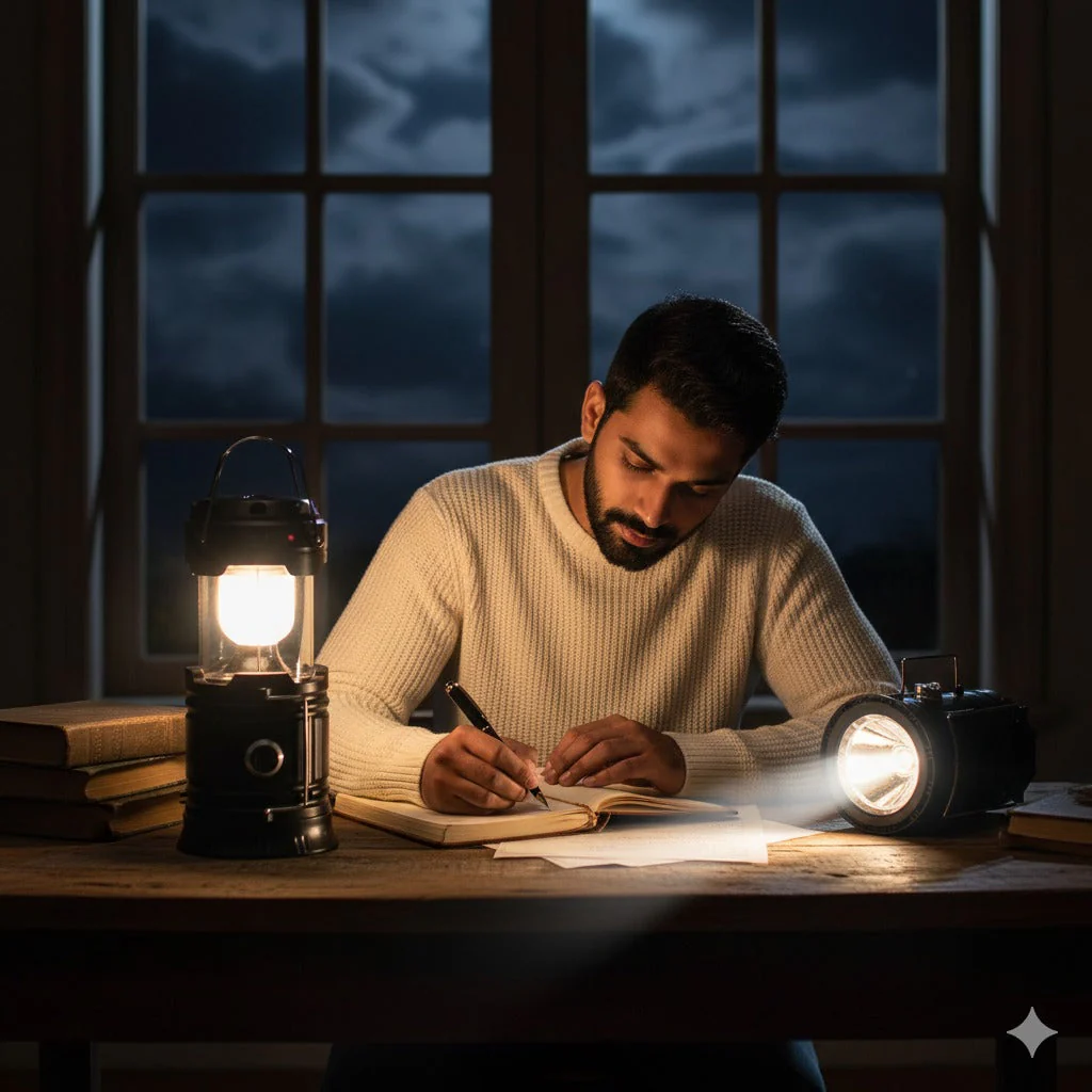 Rechargeable Solar Lantern with LED Torch & Power Bank- Camping & Emergency Light - Image 4
