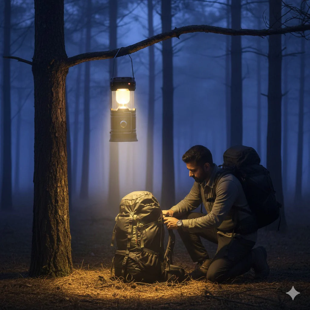 Rechargeable Solar Lantern with LED Torch & Power Bank- Camping & Emergency Light - Image 8