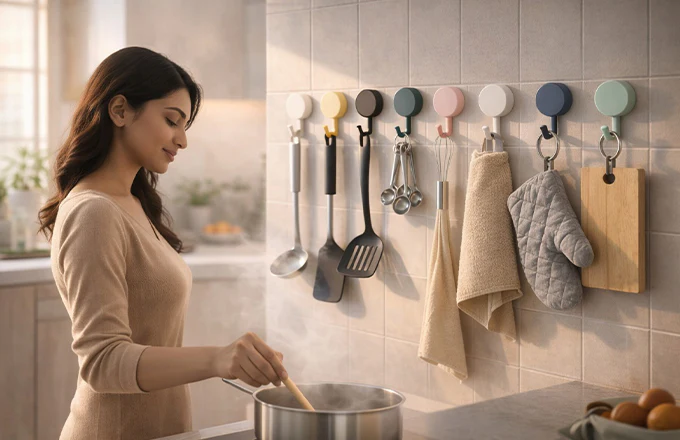 Self-Adhesive Sticky Wall Hooks (10 Pcs) - Image 5