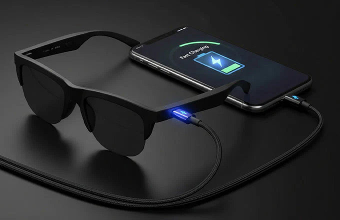 Smart Bluetooth Audio Glasses - Sunglasses with Built-in Mic & Speakers, Open Ear Wireless Headphones Smart Glasses for Adults, Solar-Powered Smart Sunglasses - Image 3