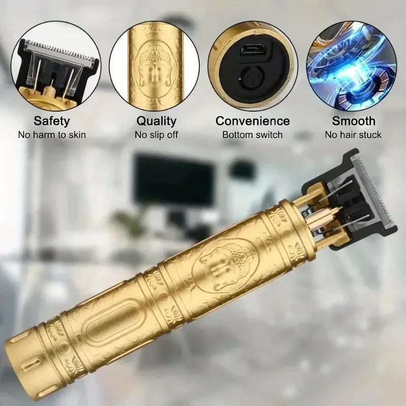 Unisex Precision Hair Trimmer with Adjustable Close-Cut Blades - Image 3