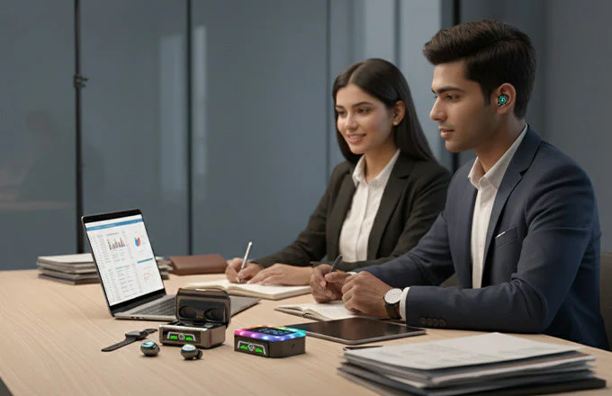 Wireless Bluetooth Earbuds with Powerbank Case and Display Clock - Image 6